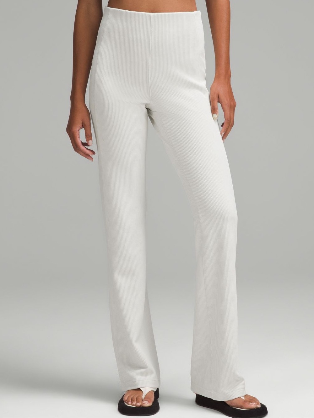 Lululemon women's Ribbed Wide-Leg Pants in White